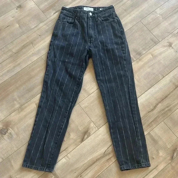 4/$25 PacSun Black Wash Pin Stripe Mom Jeans Sz 23 - Picture 6 of 10